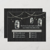 ホタルのメイスン素朴ジャカントリーナイトウェディング 出欠カード (正面/裏面)