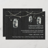 ホタルのメイスン素朴ジャカントリーナイトウェディング 招待状 (正面/裏面)