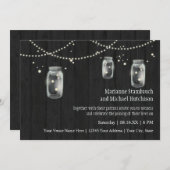 ホタルのメイスン素朴ジャカントリーナイトウェディング 招待状 (正面/裏面)