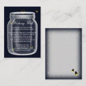 ホタルのメイスン・ジャーが井戸のカードを願う エンクロージャーカード (正面/裏面)