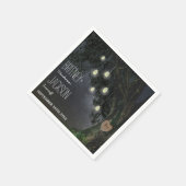 ホタルのメイソンジャール結婚オークツリーのナプキン スタンダードカクテルナプキン (角)