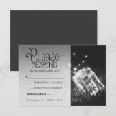 ホタルのメイソンジャー ラスティックガーデン ウェディング RSVP (正面/裏面)