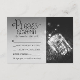 ホタルのメイソンジャー ラスティックガーデン ウェディング RSVP