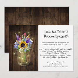 ホタルのメイソンジャー ワイルドフラワー 受付のみ 招待状