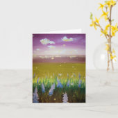 ホタルのメッセージカード カード (黄色い花)