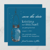 ホタルの光とメイソンジャーでSave the Date セーブザデート (正面/裏面)