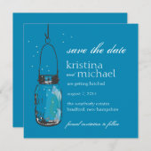 ホタルの光とメイソンジャーでSave the Date セーブザデート (正面/裏面)