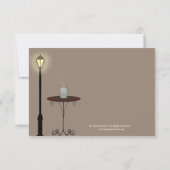 ホタルの光とメイソンジャー ウェディングへの返信 出欠カード (裏面)