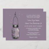 ホタルの光とメイソンジャー 結婚式の招待状 招待状 (正面/裏面)