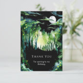 ホタルの光の木の森の誕生日 サンキューカード (スタンド正面)