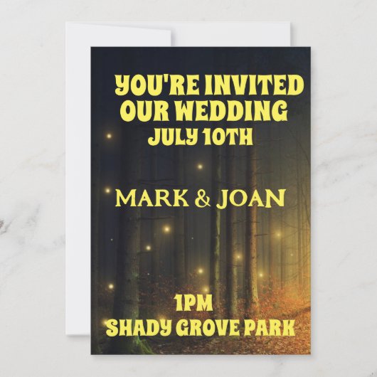 ホタルの森のカスタムウェディング招待状 招待状 (正面)