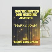 ホタルの森のカスタムウェディング招待状 招待状 (スタンド正面)