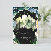 ホタルの森の木立の誕生日 サンキューカード (スタンド正面)