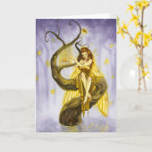 ホタルの歌の挨拶状 カード (黄色い花)