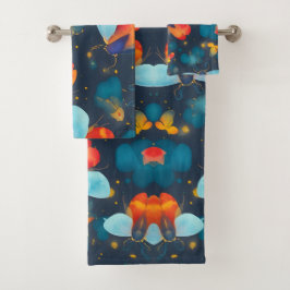 ホタルの水彩パタカラフルーン バスタオルセット