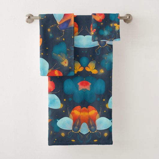 ホタルの水彩パタカラフルーン バスタオルセット (インサイチュ)