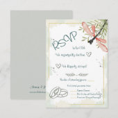 ホタルの水彩画 出欠カード (正面/裏面)