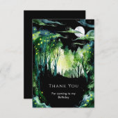 ホタルの輝く森の誕生日 サンキューカード (正面/裏面)