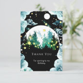 ホタルの遊び心あふれる森の誕生日 サンキューカード (スタンド正面)