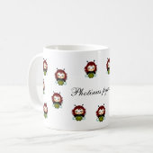 ホタルのPhotinusのpyralis コーヒーマグカップ (正面左)
