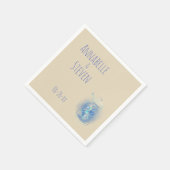 ホタルはジャーパーソナライズされた結婚ズの スタンダードカクテルナプキン (角)