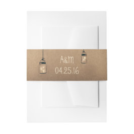 ホタルはメイスン素朴結婚ズ・ジャース 招待状ベリーバンド