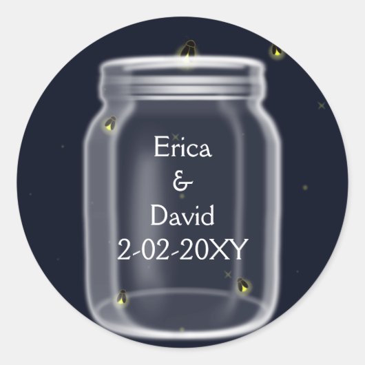 ホタルはメイスン結婚の瓶のアザラシ ラウンドシール (正面)