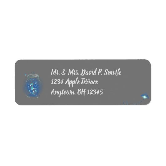 ホタルはJARグレーのパーソナライズされた背景にある ラベル (正面)
