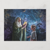 ホタルを捕まえる ポストカード (正面)