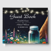 ホタルエレガントー素朴結婚式招待状 ゲストブック (正面)