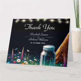 ホタルエレガントー素朴結婚式招待状 サンキューカード