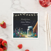 ホタルエレガントー素朴結婚式招待状 スタンダードカクテルナプキン (インサイチュ)