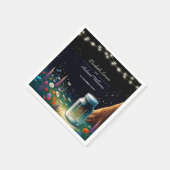 ホタルエレガントー素朴結婚式招待状 スタンダードカクテルナプキン (角)