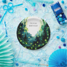 ホタルシンプルリーウッドランド誕生日 ペーパープレート