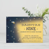 ホタルスリーポーバー誕生日招待状カード 招待状 (スタンド正面)