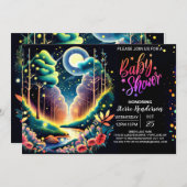 ホタルファンタジーウッズ赤ちゃんシャワー 招待状 (正面/裏面)