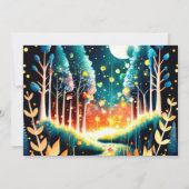 ホタルファンタジーウッドランドベビーシャワー 招待状 (裏面)