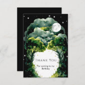 ホタルファンタジーウッドランド誕生日 サンキューカード (正面/裏面)