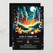 ホタルファンタジーウッドランド誕生日 招待状 (正面/裏面)