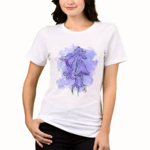 ホタルブクロの花のシャツ