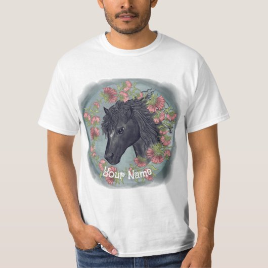 ホタルブクロ ブラックホース Tシャツ (正面)