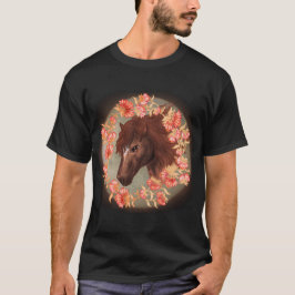 ホタルブクロ 栗毛の馬 Tシャツ