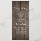 ホタルライツメイスンジャー素朴結婚式 プログラム (裏面)