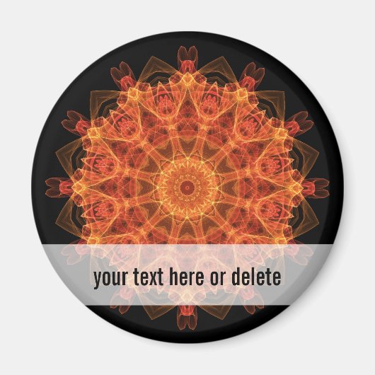 ホタル万華鏡のように千変万化するパターン マグネット (正面)