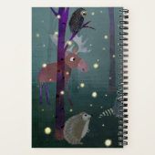 ホタル付き女の子のスケッチジャーナル ノートブック (裏面)