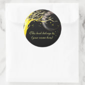 ホタル白熱［赤熱］光を放つの木 ラウンドシール (バッグ)