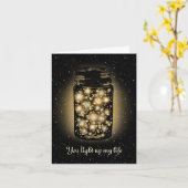 ホタル白熱［赤熱］光を放つの瓶が夜星と共に カード (黄色い花)