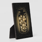 ホタル白熱［赤熱］光を放つの瓶が夜星と共に フォトプラーク (側面)