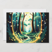 ホタル白熱［赤熱］光を放つスワンダーランドダンスベビーシャワー 招待状 (裏面)