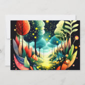 ホタル白熱［赤熱］光を放つスワンダーランドベビーシャワー 招待状 (裏面)